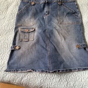 Classic Blue Denim Pencil Skirt